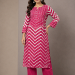 Kala Creation Fancy Zigzag Print Kurti Pant Set