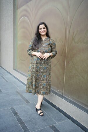 Kala Creation Ethnic Printed Cotton Midi Dress