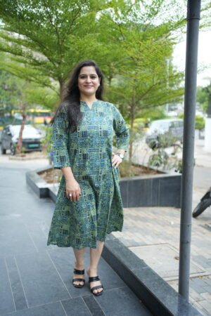 Kala Creation Ethnic Printed Cotton Midi Dress