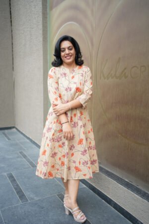 Kala Creation Ethnic Printed Cotton Midi Dress
