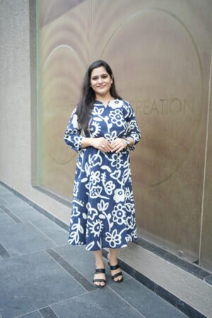Kala Creation Ethnic Printed Cotton Midi Dress
