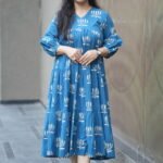 Kala Creation Beautiful Printed Long Midi Dress