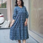 Kala Creation Beautiful Printed Long Midi Dress