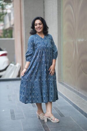 Kala Creation Beautiful Printed Long Midi Dress