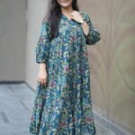 Kala Creation Beautiful Printed Long Midi Dress