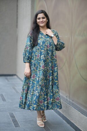 Kala Creation Beautiful Printed Long Midi Dress