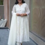 Kala Creation Elegant White Chikankari Embroidered Suit Set