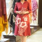 Kala Creation Cotton Stylish Floral Printed Midi Dress