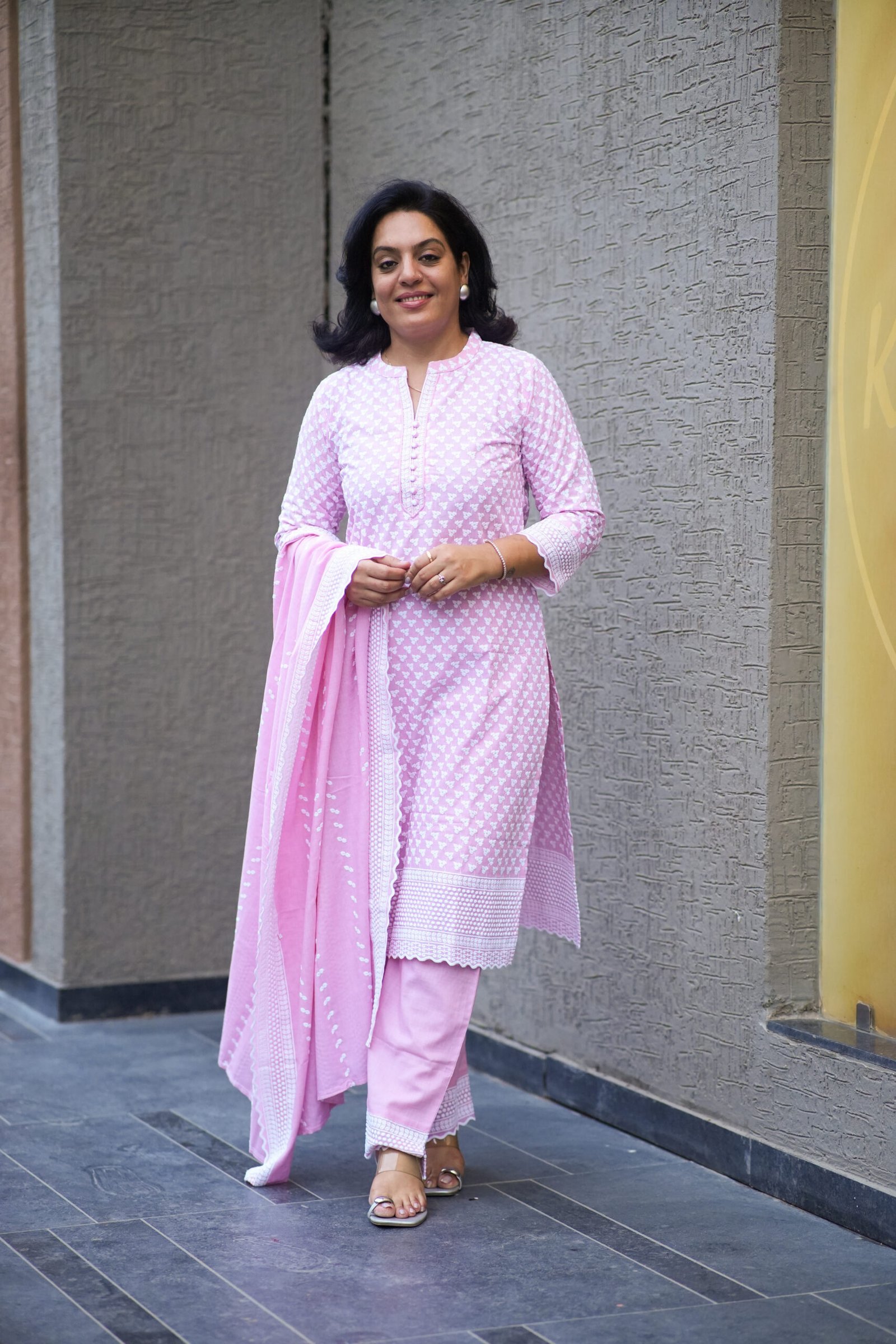 Kala Creation Elegant Pastel Cotton Kurta Sets With Delicate Prints And Matching Dupatta And pant Set